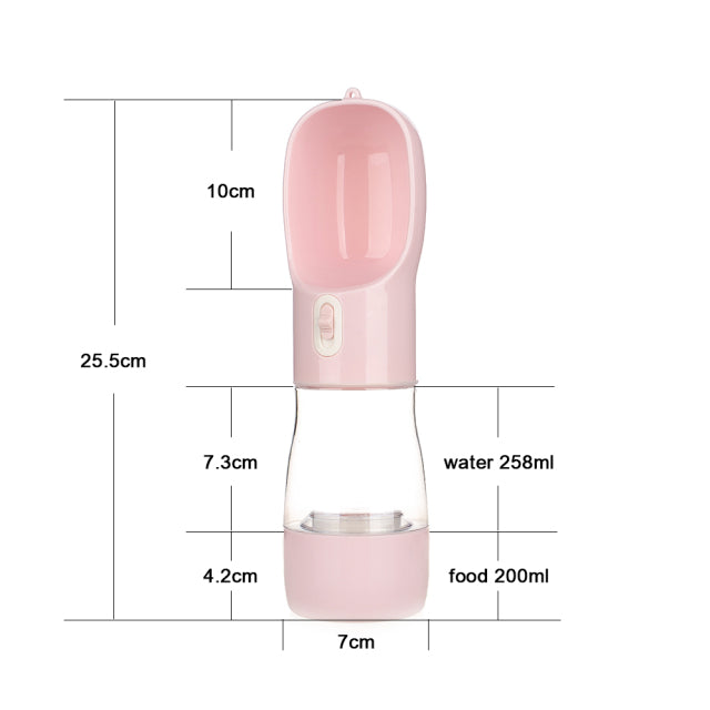 Multi-Function Water/Food Pet Travel Bottle