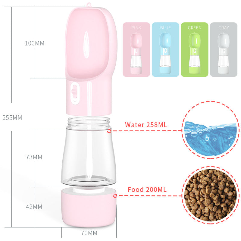 Multi-Function Water/Food Pet Travel Bottle